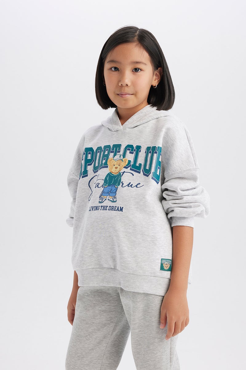 ديفاكتو هودي بناتي اوفر سايز رمادي - Image 4